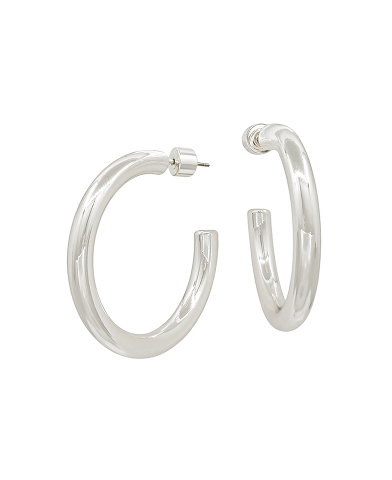 5mm Width Volumed Hoop Earring