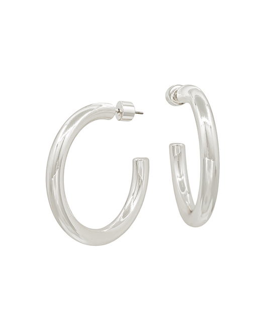 5mm Width Volumed Hoop Earring