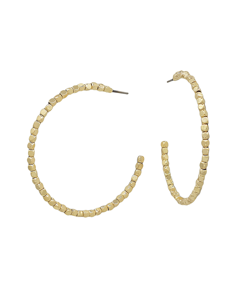 Square CCB Hoop Earring