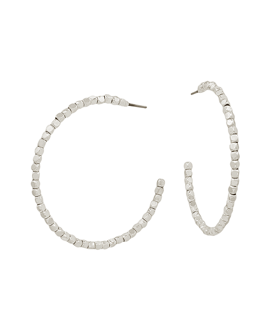Square CCB Hoop Earring
