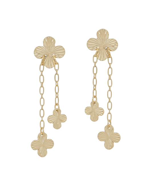 Cutout Clover Drop Earring