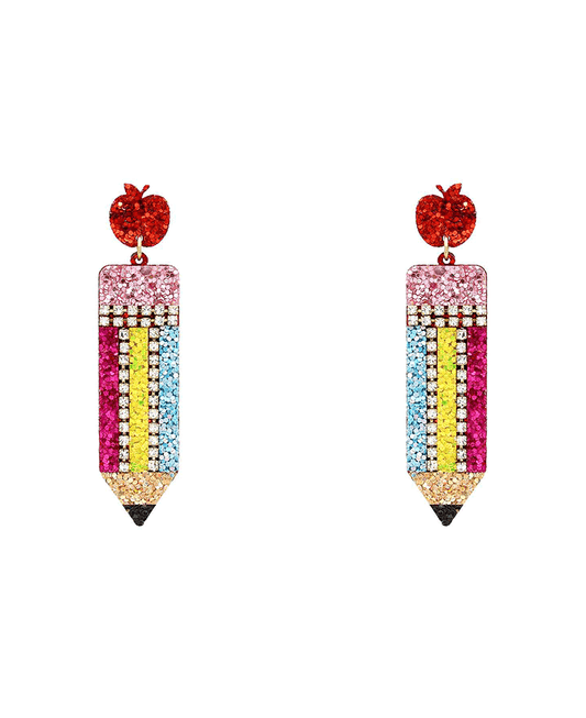 Pencil Glitter Earring