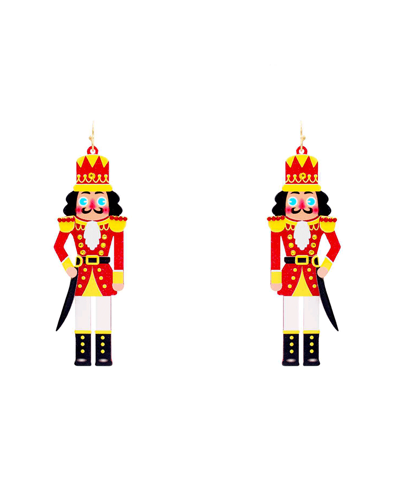 Christmas Nutcracker Acrylic Earring