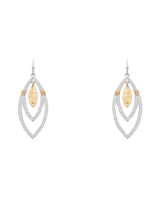 Wired Double Teardrop Earring