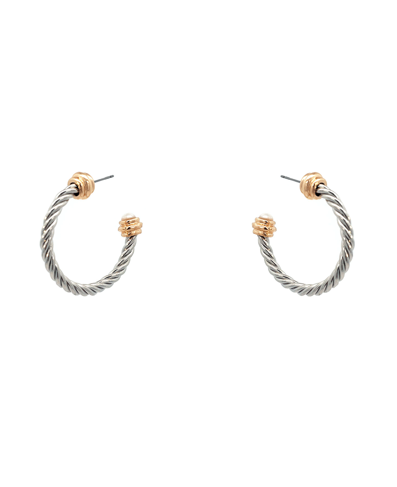Twisted Hoop Earring - 1.5"