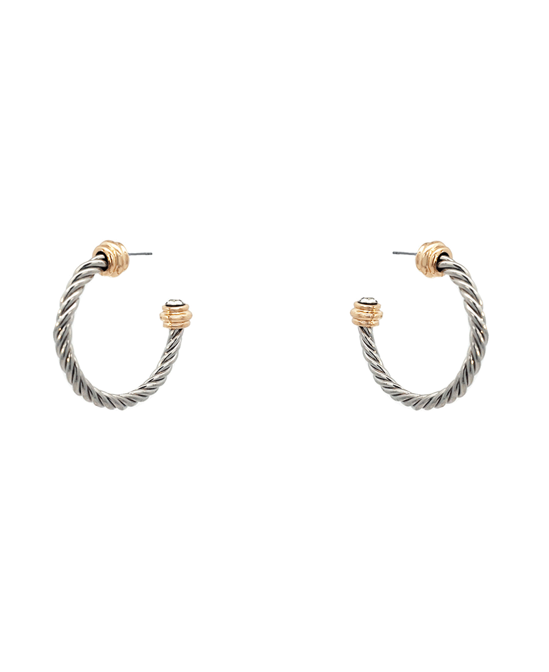 Twisted Hoop Earring - 1.5"
