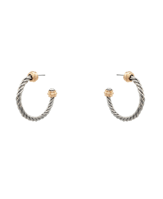 Twisted Hoop Earring - 1.5"