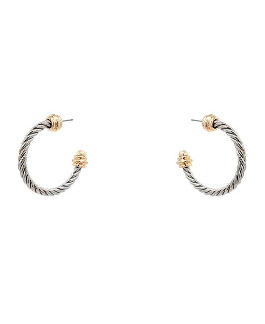 Twisted Hoop Earring - 1.5"