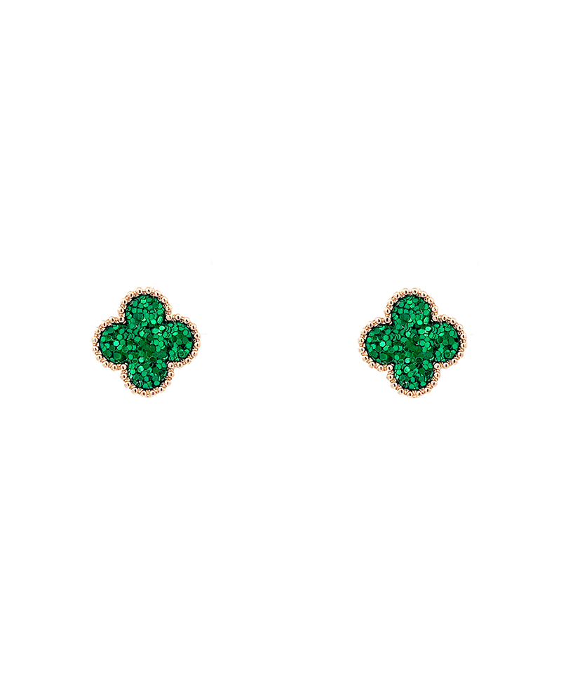 Spangle Clover Stud Earring - 0.75"