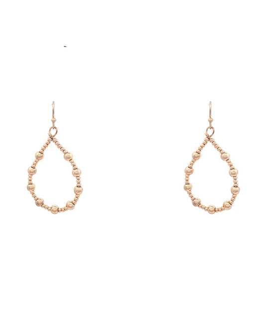Angled Beads Teardrop Earring