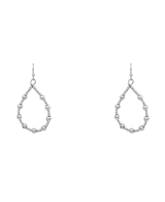 Angled Beads Teardrop Earring