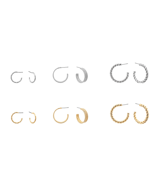 Multi Hoop 6 Set Earring