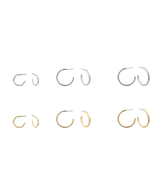 Multi Hoop 6 Set Earring