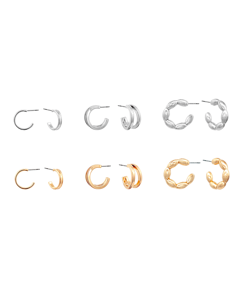 Multi Hoop 6 Set Earring