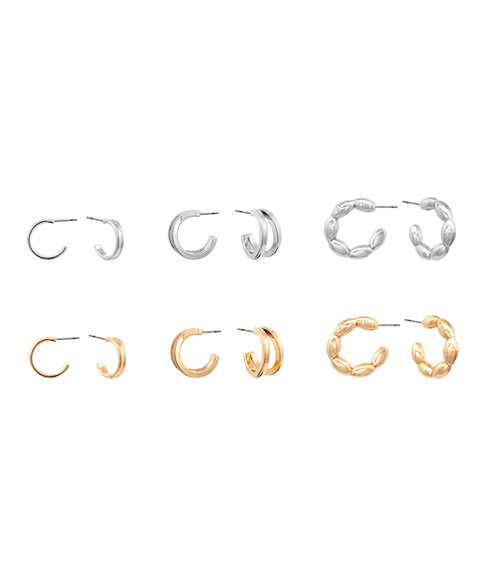 Multi Hoop 6 Set Earring