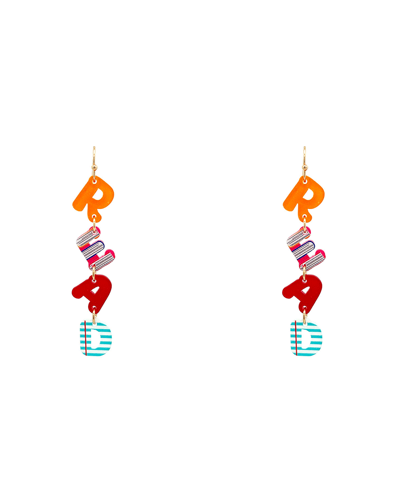 READ Letter Earring - 2.5"