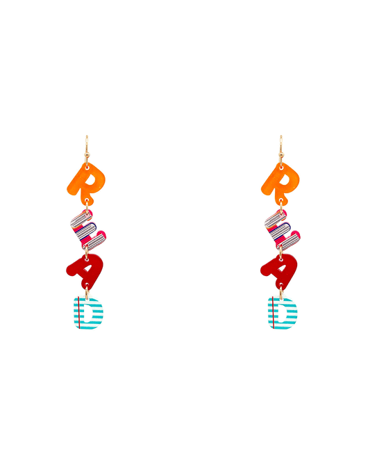 READ Letter Earring - 2.5"