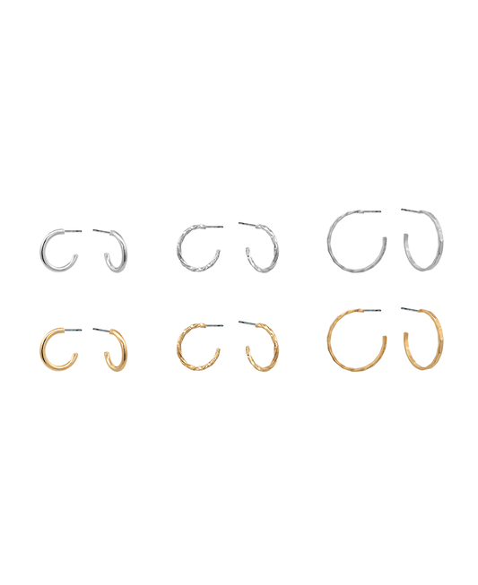 Multi Hoop 6 Set Earring