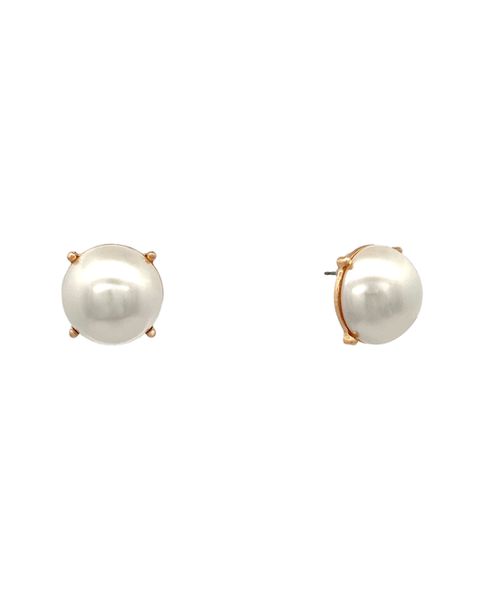 Pearl Stud Earring - 0.8"