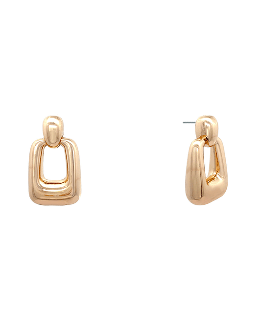 CCB Square Shape Post Earring - 1.5"