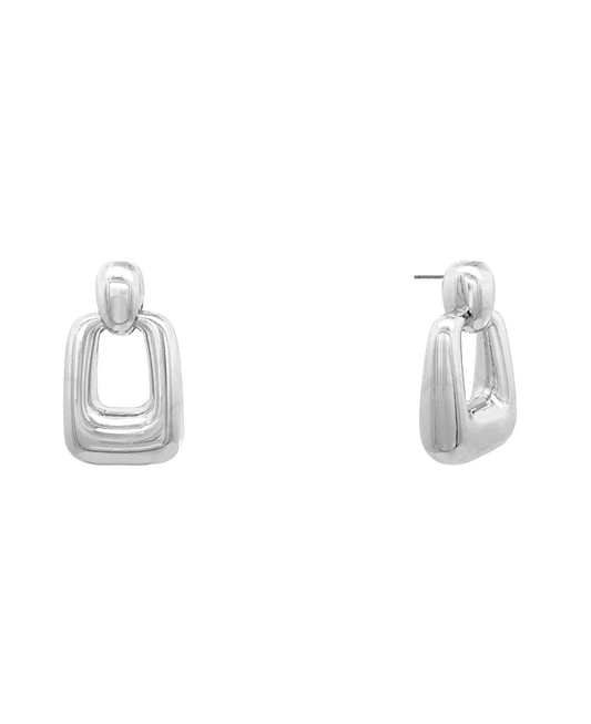 CCB Square Shape Post Earring - 1.5"