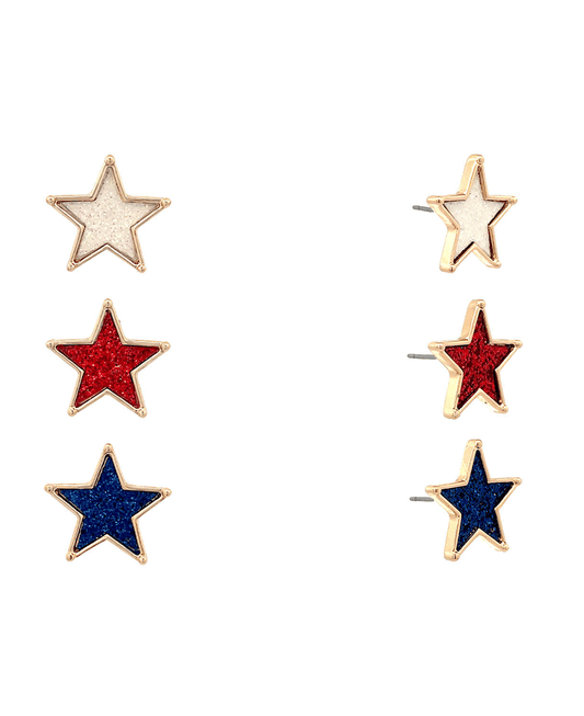 Fourth of July Star 3 Set Earring