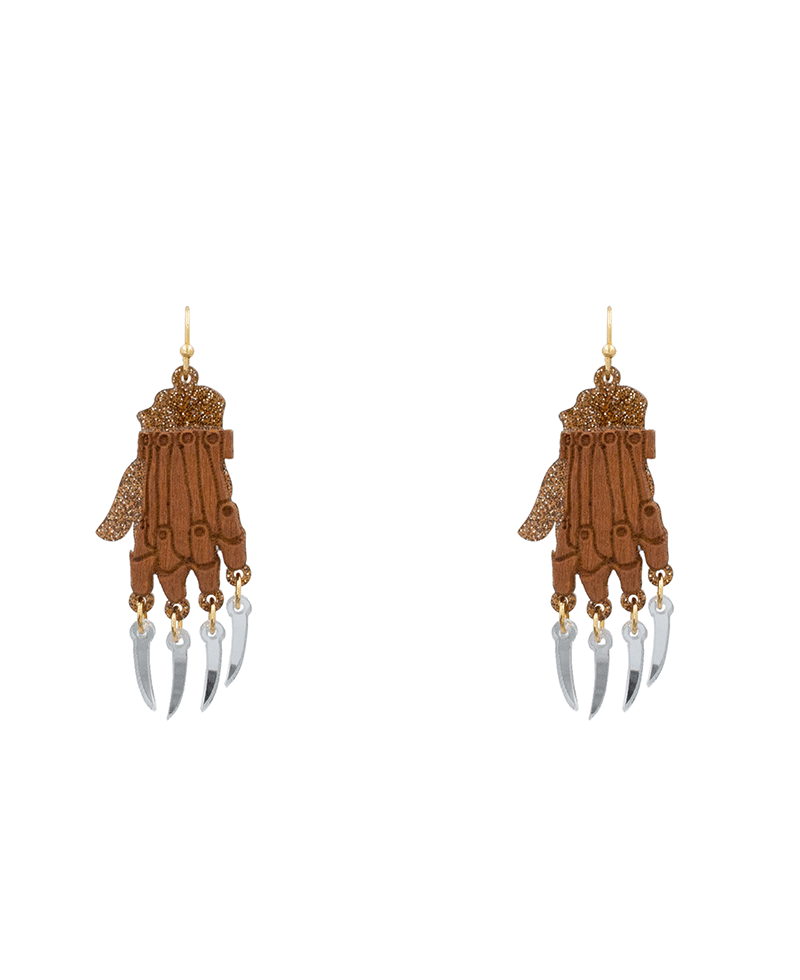 Freddy Hand Earring - 2.5"