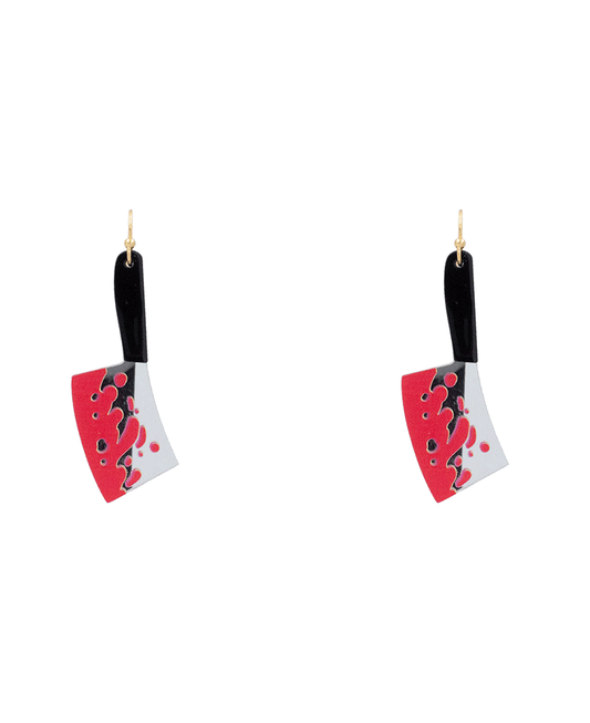Bloody Cleaver Earring - 2.3"