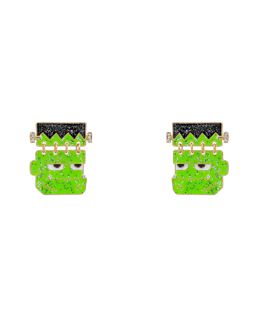 Frankenstein Enamel Earring - 1.3"