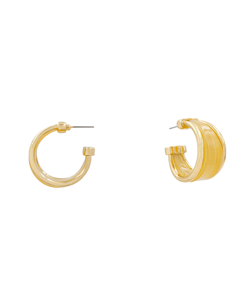 Acetate Hoop Earring - 1.2"
