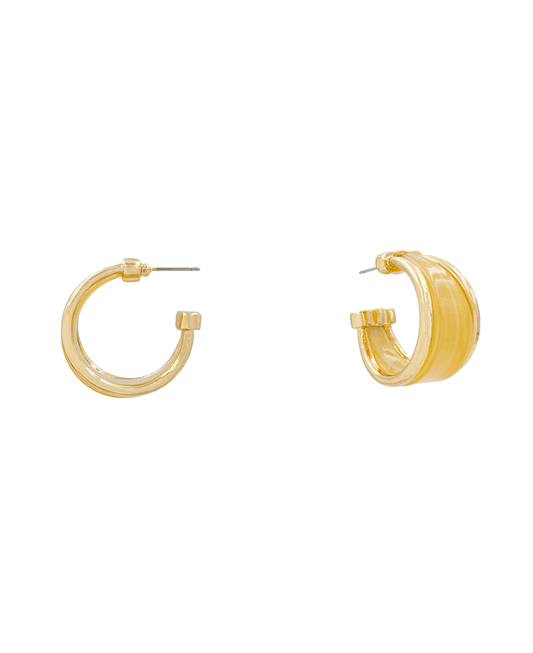 Acetate Hoop Earring - 1.2"