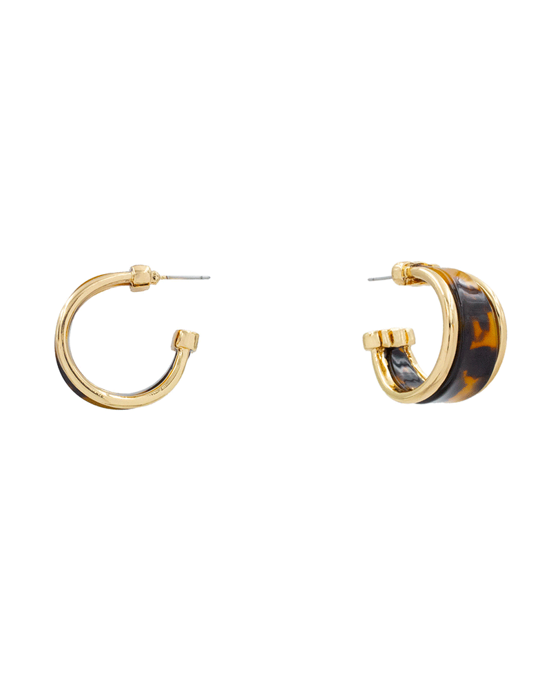 Acetate Hoop Earring - 1.2"