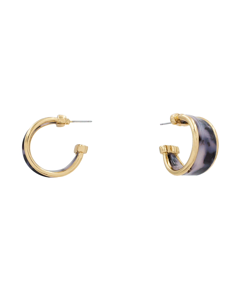 Acetate Hoop Earring - 1.2"