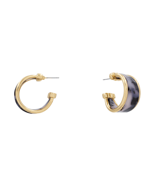 Acetate Hoop Earring - 1.2"