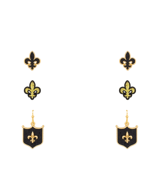Fleur De Lis Sand Sticker 3 Set Earring