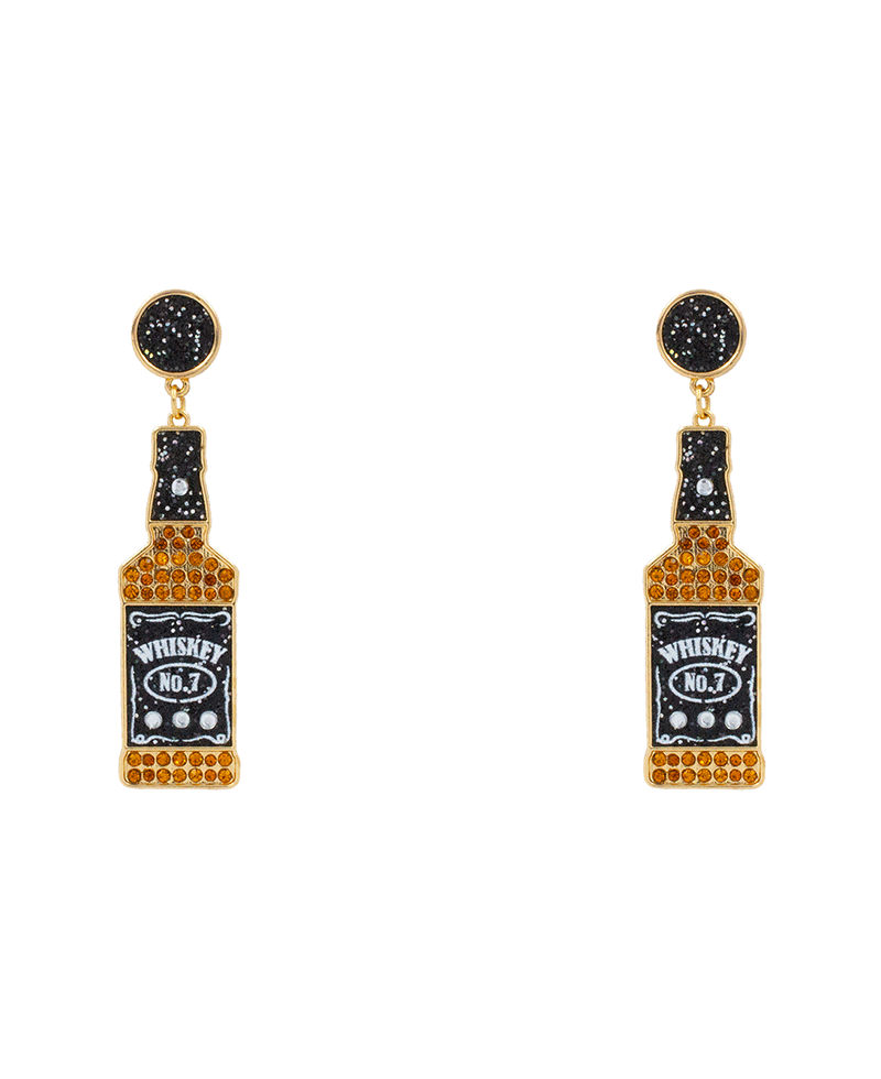 Jack Daniel Whiskey Hypo Earring - 2.4"