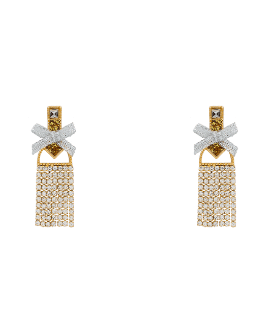 New Year Champagne Glass & Bottle Hypo Earring - 1.8"