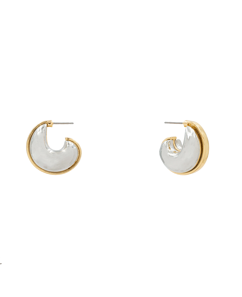 Two Tone Hypo Hoop Earring - 1.0"