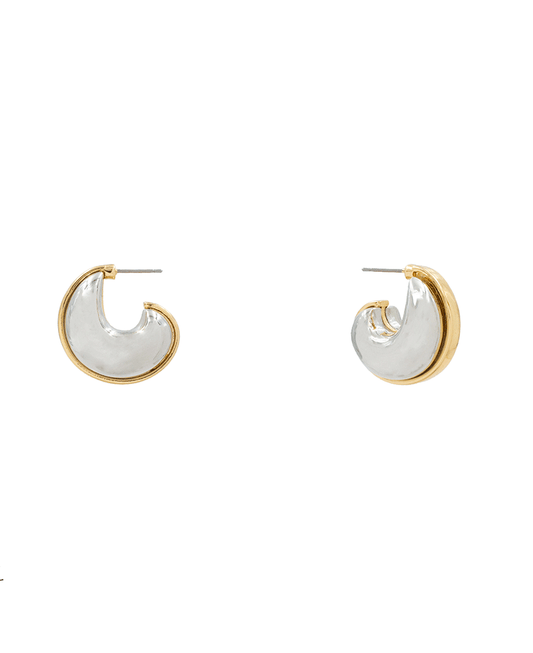 Two Tone Hypo Hoop Earring - 1.0"