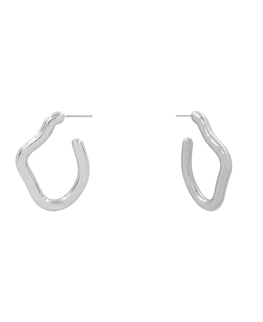 Organic Shape CCB Hoop Earring - 1.6"