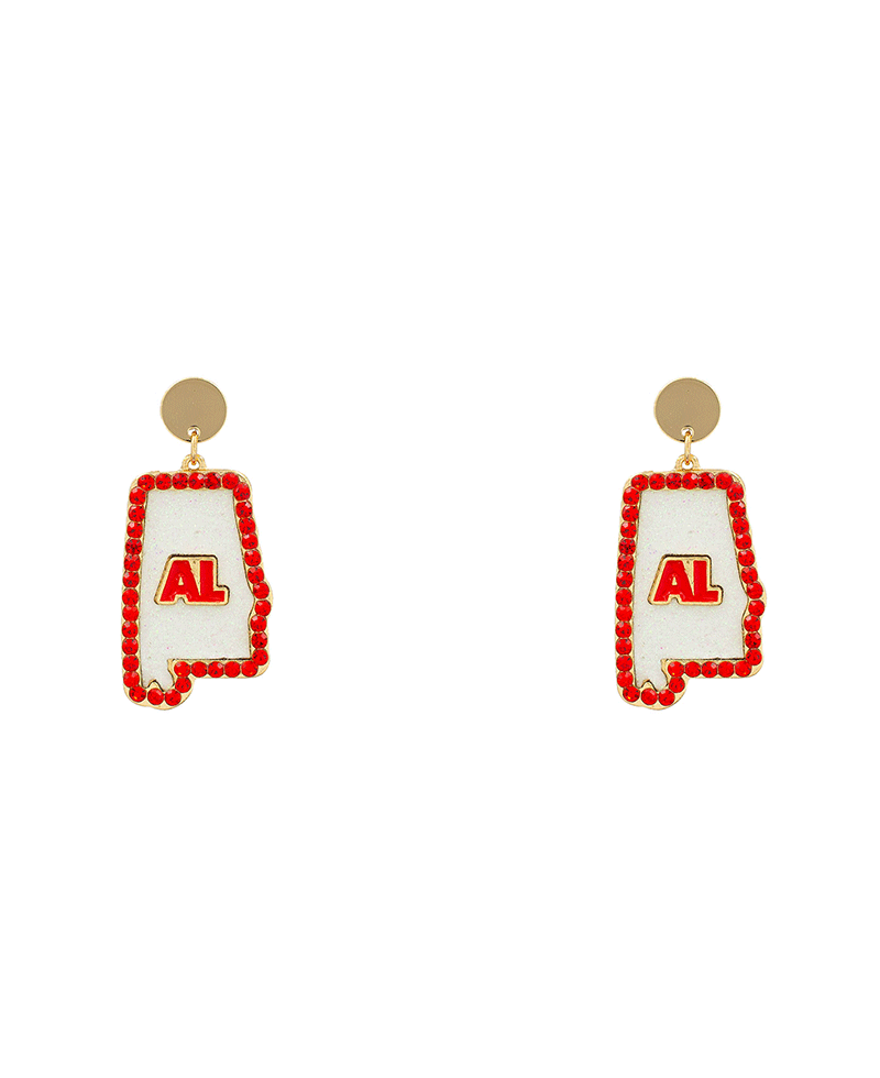 State Map Post Earring - 1.6"