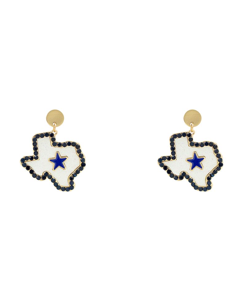 State Map Post Earring - 1.6"