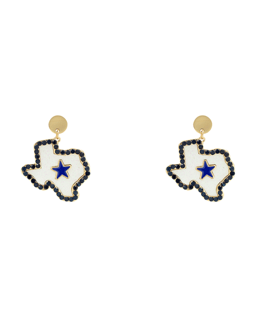 State Map Post Earring - 1.6"
