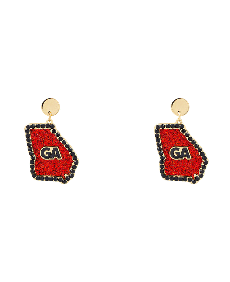 State Map Post Earring - 1.6"