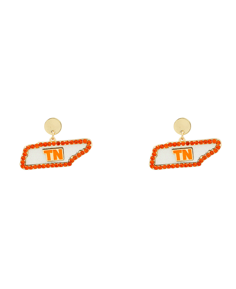 State Map Post Earring - 1.6"