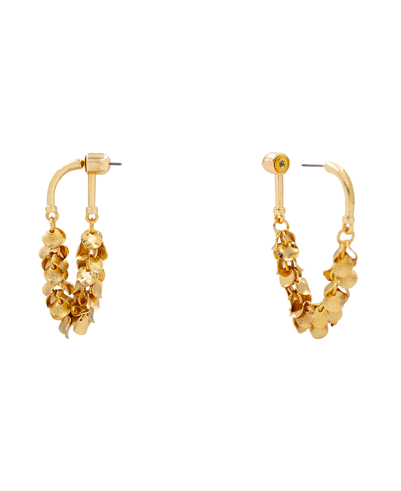 Textured Petal Fringe Earring - 2.0"