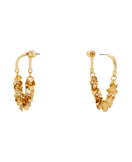 Textured Petal Fringe Earring - 2.0"