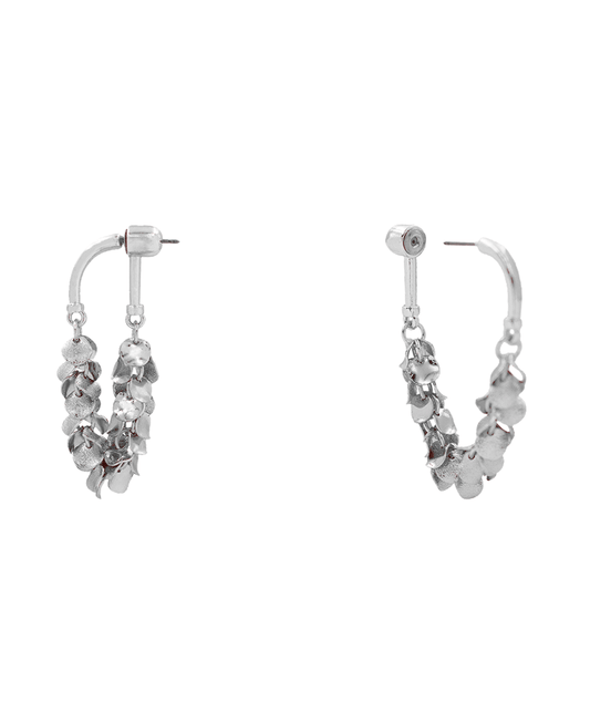 Textured Petal Fringe Earring - 2.0"