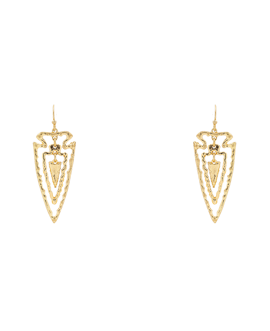 Multi Arrowhead Earring - 1.9"