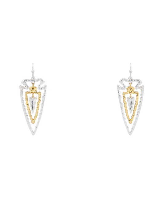 Multi Arrowhead Earring - 1.9"